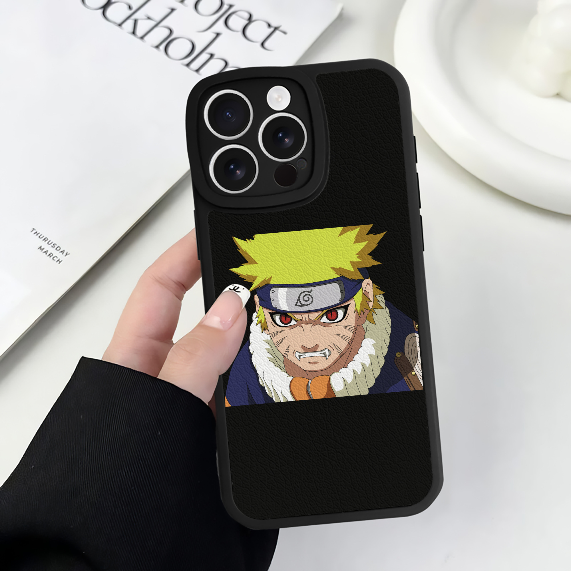 （画像用） NARUTO -ナルト- うずまき ナルト Uzumaki Naruto 【iPhone 16シリーズ対応】シリコンスマホケース（レザー調） 材質：シリコン